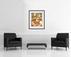 Room view — Voiceless Forest by Alexandra Nechita shown to scale on a gallery wall at 27 x 20.25 in. Not a reproduction of the work.
