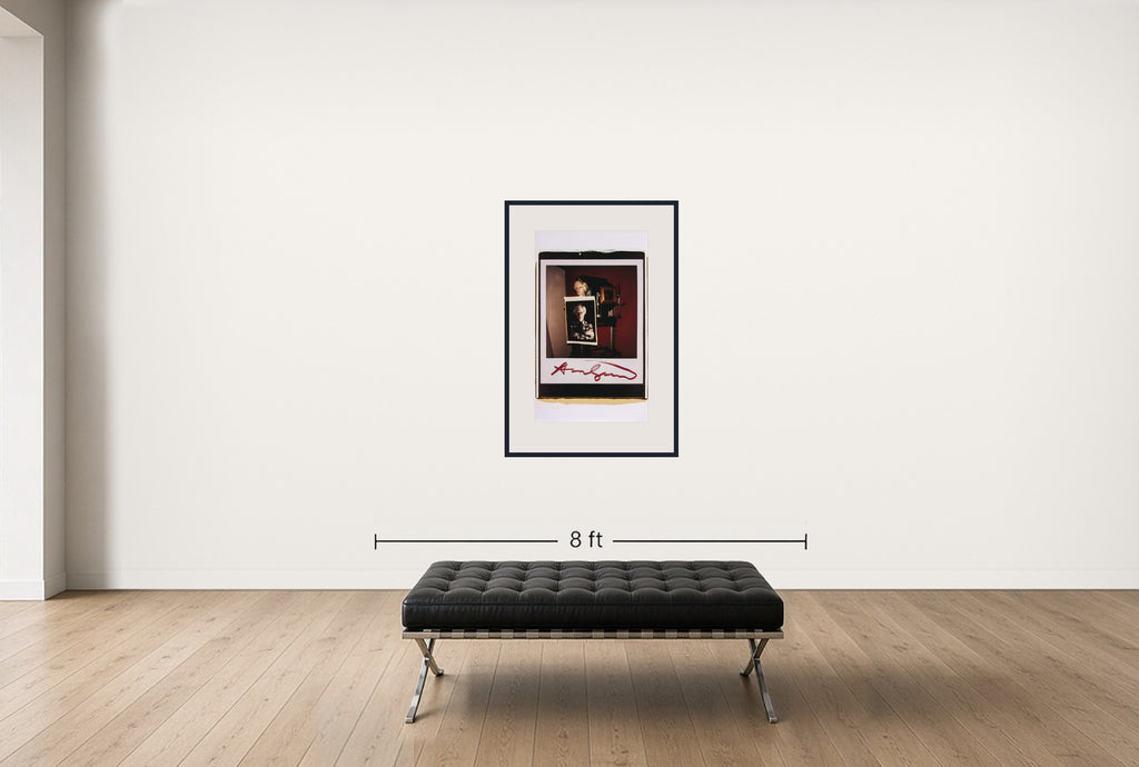 Room view — Warhol Self Portrait - Unique, 2015 by Peter Tunney shown to scale on a gallery wall at 42.5 x 27.25 in. Not a reproduction of the work.