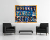Room view — WTF, 2015 by Peter Tunney shown to scale on a gallery wall at 48 x 60 in. Not a reproduction of the work.