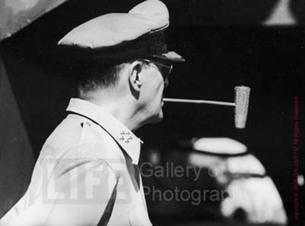 MacArthur Smoking Pipe 1945 Mydans