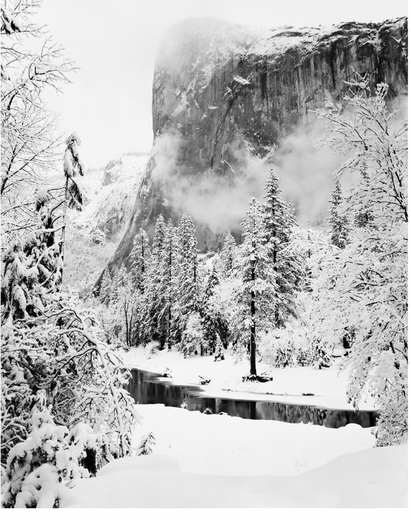 El Capitan, Winter, YNP, California, 1950 - YSE - Ansel Adams