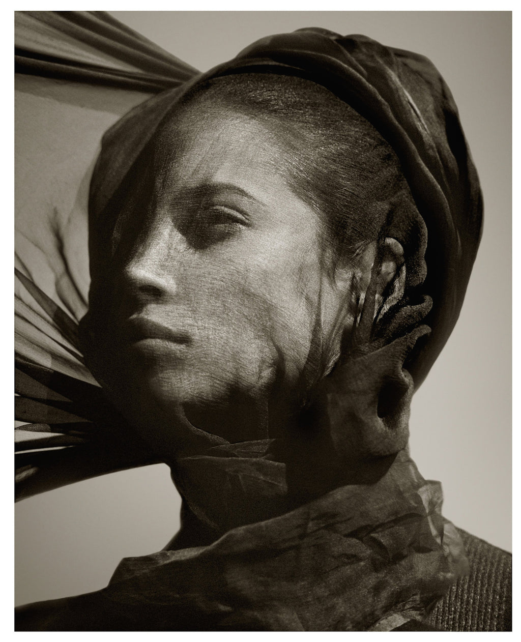  Christy Turlington in Scarf by Albert Watson