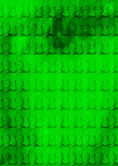 Detail-YOU & ME + WARHOL + YOU IN GREEN, 2014 by Alex Guofeng Cao