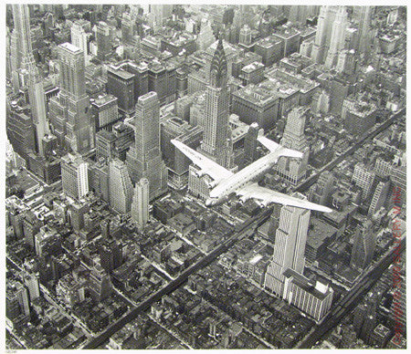 DC-4 Flying Over NYC by Margaret Bourke-White
