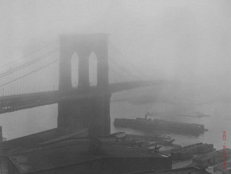 Brooklyn Bridge in the Fog by Andreas Feininger