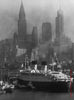Queen Elizabeth and The Chrysler Building by Andreas Feininger