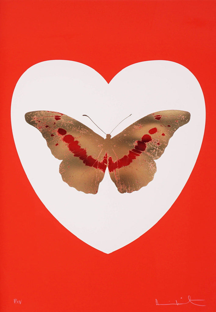 Damien Hirst - Red / Gold Foil