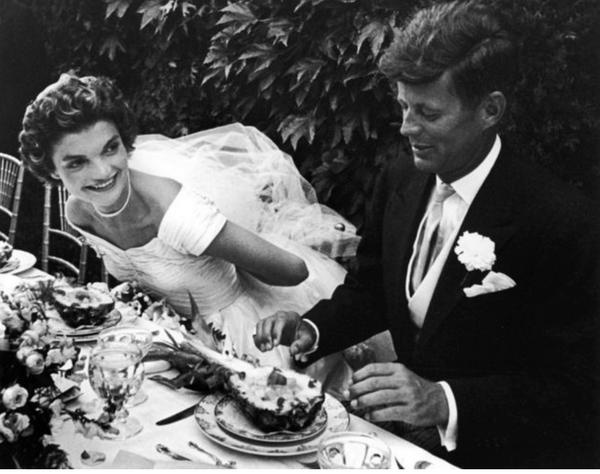 John and Jacqueline Kennedy at their Wedding Reception, 1953 - LIFE