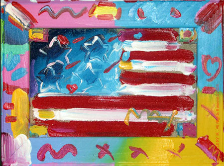Flag with Heart by Peter Max