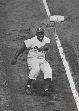 Jackie Robinson Rounds Third by Ralph Morse