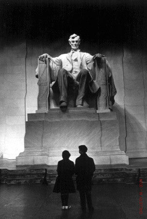 Young Americans at Lincoln Memorial by Carl Mydans