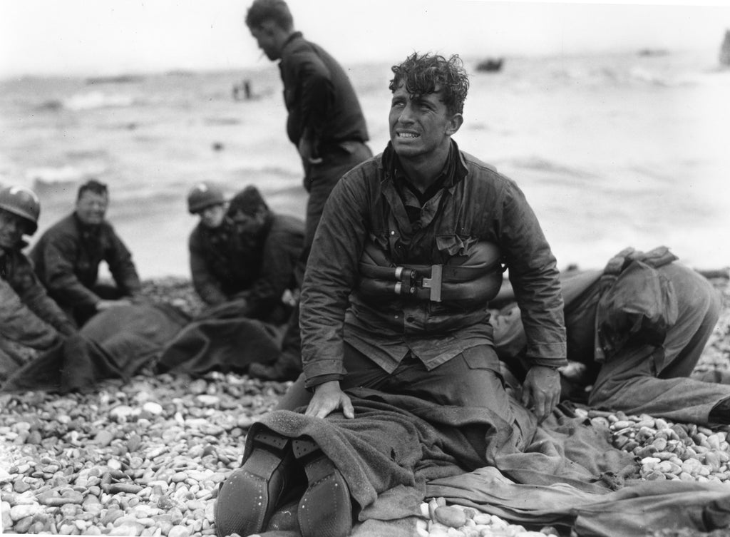 D-Day Landing at Normandy Beach by Walter Rosenblum